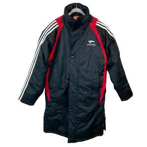 90s Puffer Coat Contiki Long Jacket Retro Stripe Men's XL Women's 1X Retro